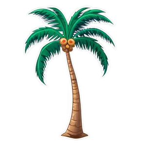 Cute Cartoon Palm Tree Png 06212024 PNG image