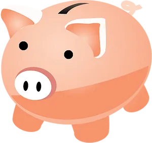 Cute Cartoon Piggy Bank PNG image