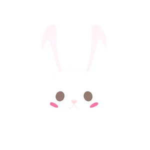 Cute Cartoon Rabbit Face