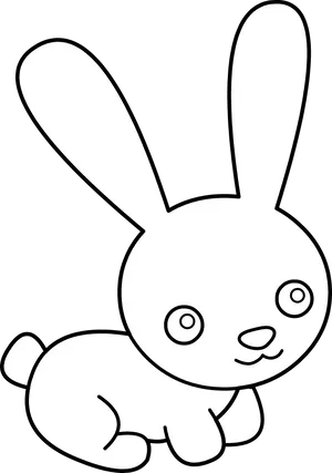 Cute Cartoon Rabbit Illustration PNG