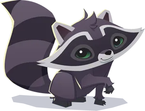 Cute Cartoon Raccoon PNG image