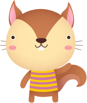 Cute Cartoon Squirrel Illustration