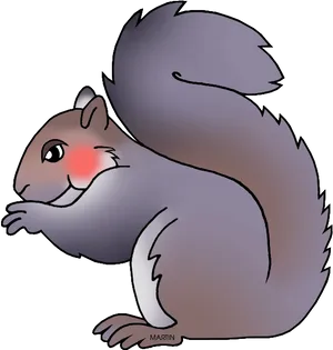 Cute Cartoon Squirrel PNG
