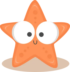 Cute Cartoon Starfish PNG image