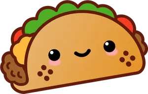Cute Cartoon Taco Graphic PNG image
