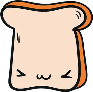 Cute Cartoon Toast Character PNG image