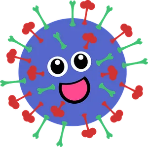 Cute Cartoon Virus Character