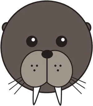 Cute Cartoon Walrus PNG image