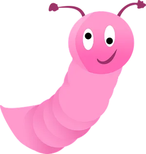 Cute Cartoon Worm PNG image