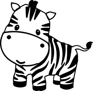 Cute Cartoon Zebra PNG image