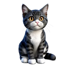 Cute Cat Cartoon PNG 05232024