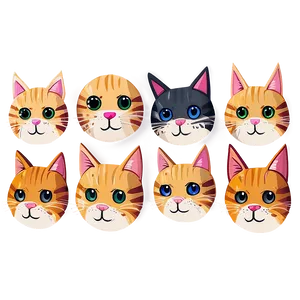 Cute Cat Doodle PNG Rja