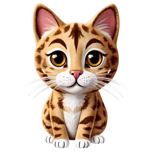 Cute Cat Face Cartoon PNG 06122024 PNG