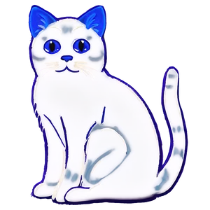 Cute Cat Outline PNG Oyn