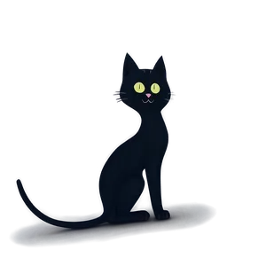 Cute Cat Silhouette PNG 05232024