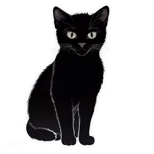 Cute Cat Silhouette PNG Eud1