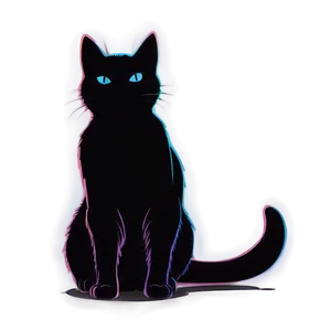 Cute Cat Silhouette Vector Png Lop58 PNG image