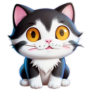 Cute Cat Sticker Png 7 PNG image