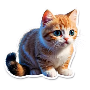 Cute Cat Sticker Png Xtn PNG image