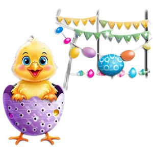 Cute Chick Easter Celebration Png 42 PNG image