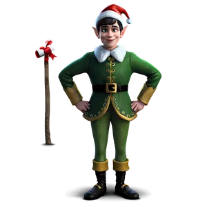 Cute Christmas Elf Character Png 06252024 PNG image