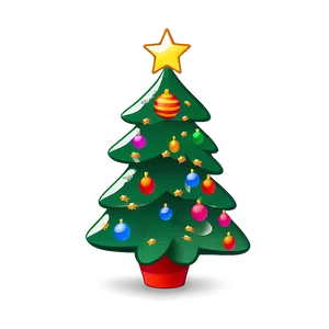 Cute Christmas Tree Cartoon Png 6 PNG image