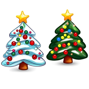 Cute Christmas Tree Cartoon Png Bcn95 PNG image