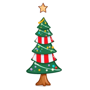 Cute Christmas Tree Cartoon Png Deg12 PNG image