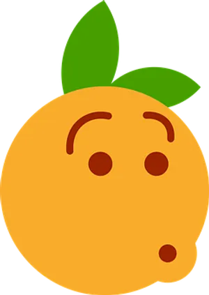 Cute Clementine Cartoon Character PNG image