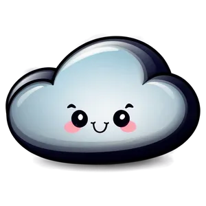 Cute Cloud Cartoon Png 06252024 PNG image