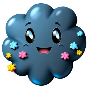 Cute Cloud Emoji Png 06272024 PNG image