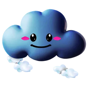 Cute Cloud Emoji Png 29 PNG image