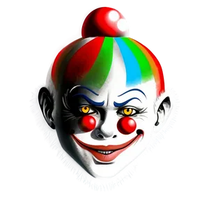 Cute Clown Sketch PNG 8