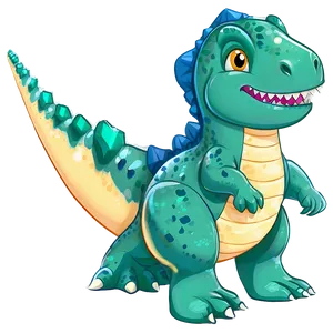 Cute Dino Character PNG Fqk