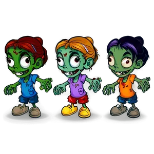 Cute Disney Zombies Characters Cartoon PNG 06282024