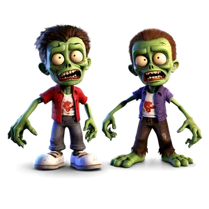 Cute Disney Zombies Characters Cartoon PNG Bnm28