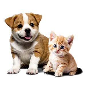 Cute Dog And Cat Png 06242024 PNG image