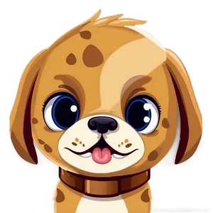 Cute Dog Face Cartoon Png Meb PNG image