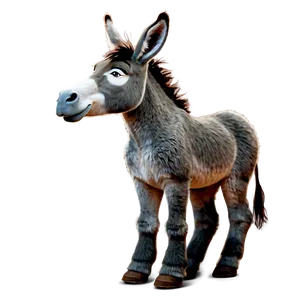 Cute Donkey Character PNG Ily86