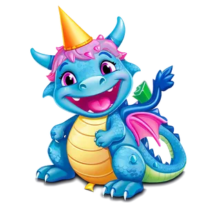 Cute Dragon Birthday Party Png Qfu PNG image