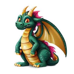 Cute Dragon Cartoon Png Qgn PNG image