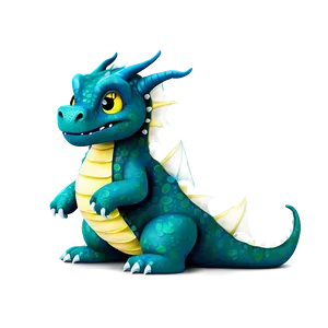 Cute Dragon In Sweater PNG 06262024