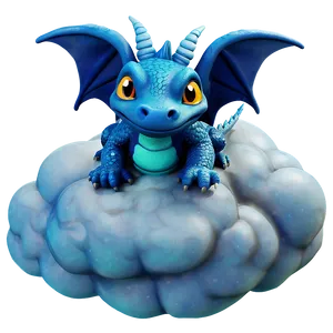 Cute Dragon On Cloud Png 06262024 PNG image