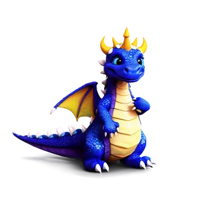 Cute Dragon With Crown Png 06262024 PNG image