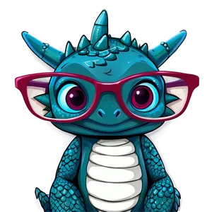 Cute Dragon With Glasses Png 06262024 PNG image