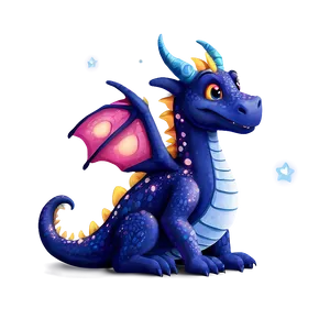 Cute Dragon With Stars Png 06262024 PNG image