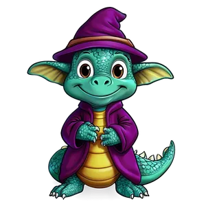 Cute Dragon Wizard Png 06262024 PNG image