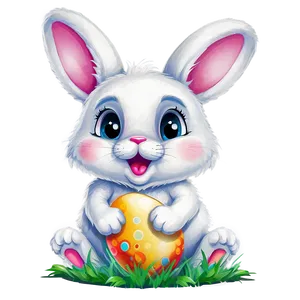 Cute Easter Bunny PNG 36