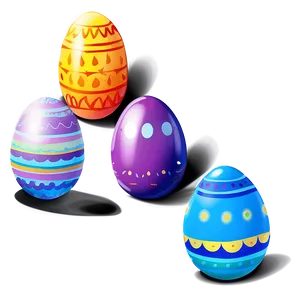 Cute Easter Eggs Clipart Png 06262024 PNG image