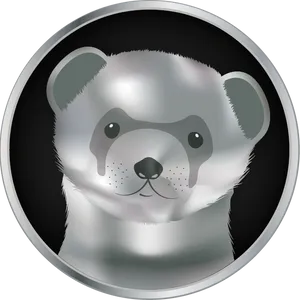 Cute Ferret Graphic PNG image